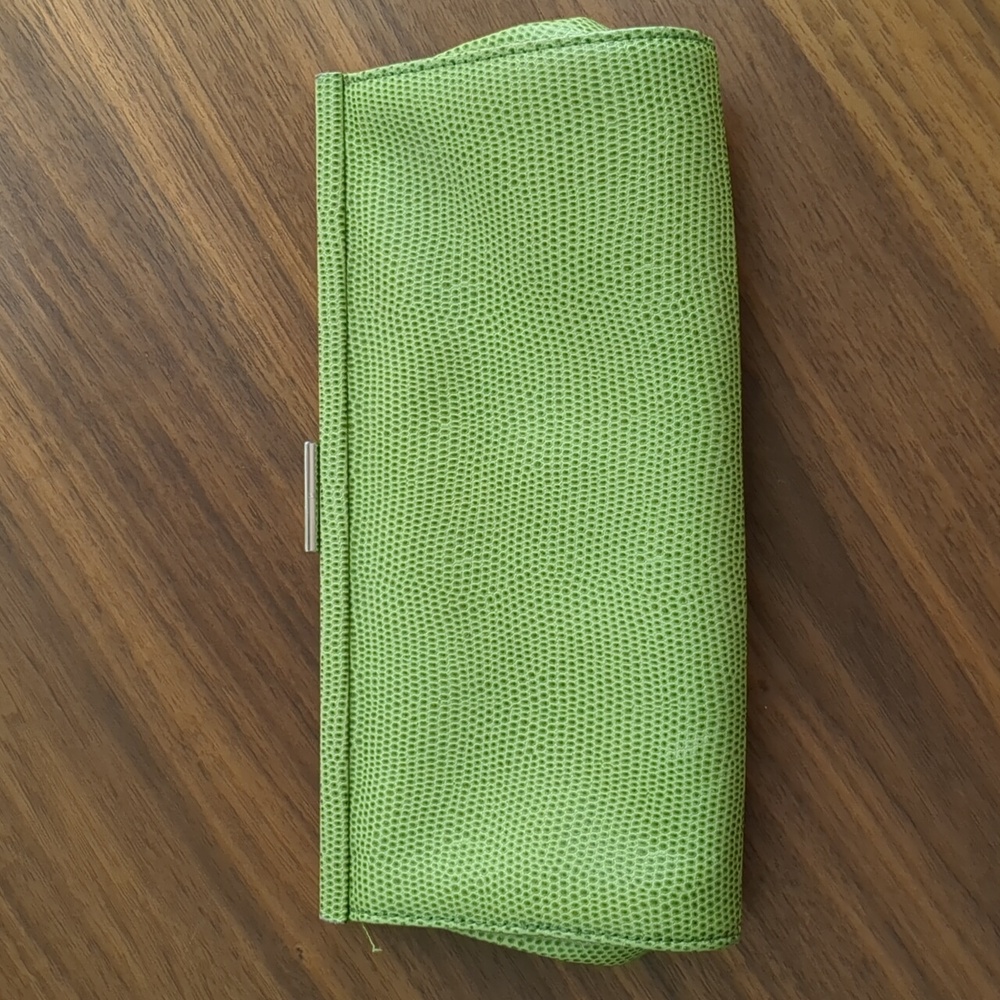 Banana Republic Lime Green Textured Clutch